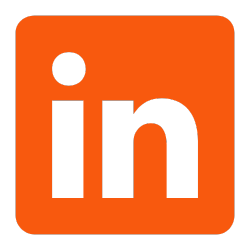 icône Linkedln orange