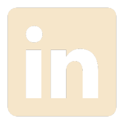 icône Linkedln beige